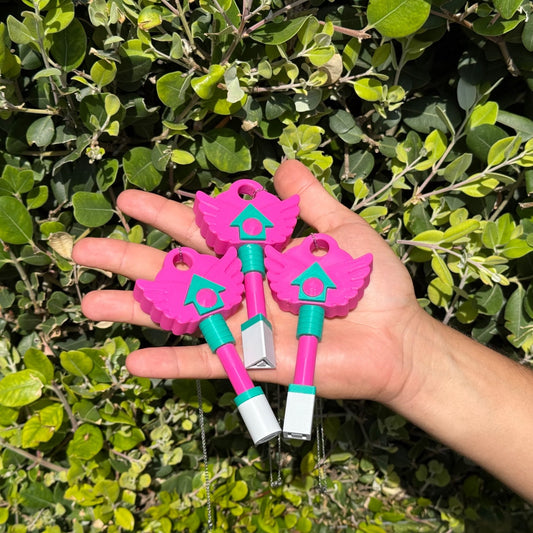 Squid Key Necklace Keychain - Hide&Seek Key - Game Hide And Seek